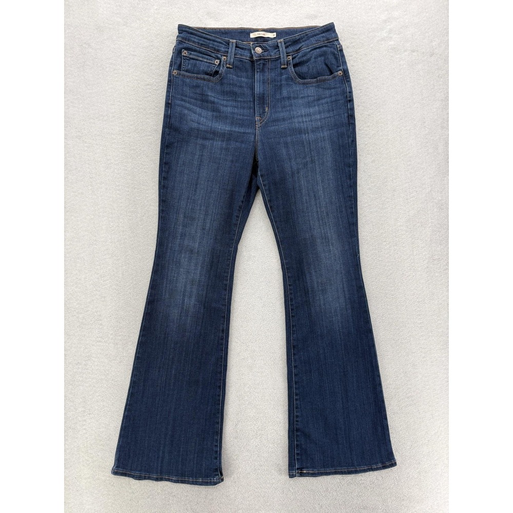 Levis 726 Flare Jeans Womens 31x32 Blue Medium Wash High Rise Stretch Denim Y2K